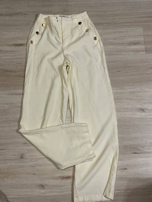 бели панталони с копчета LCW