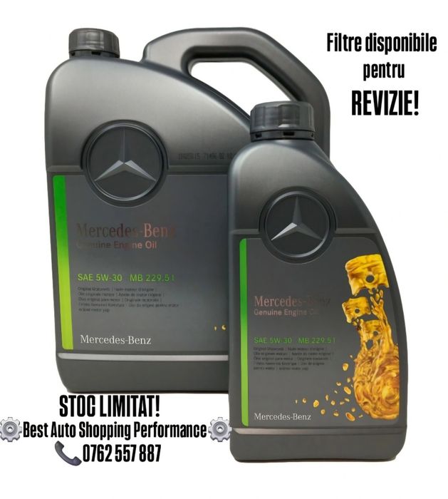 Pachet 6L Ulei Motor Mercedes Original MB
229.51 5W30 + Oferte Filtre