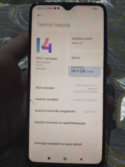 Redmi 9t narxini kelishamiz