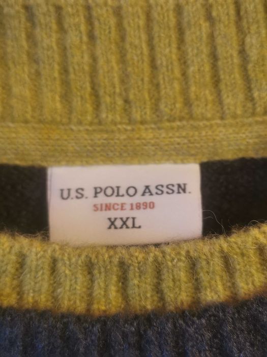 pulover polo assn din lana marimea xxl