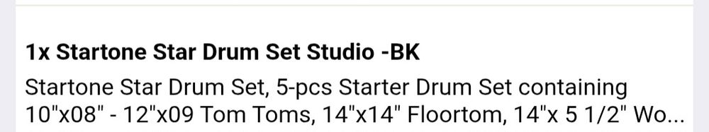 Tobe Startone Star  Drum