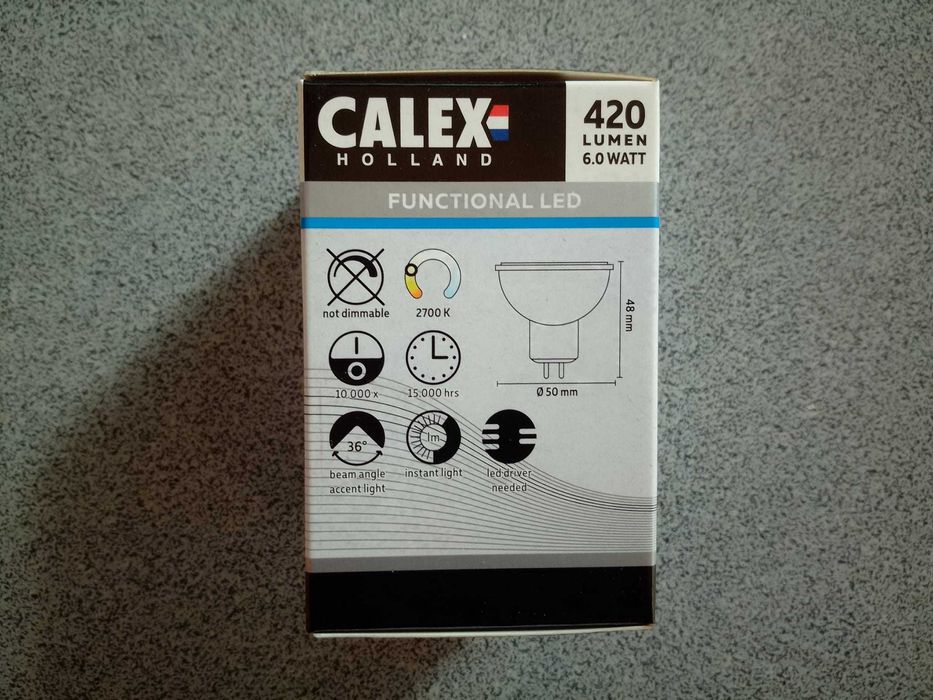 Bec led Calex, MR16, 12V, 6W, 420lumeni, 2700K