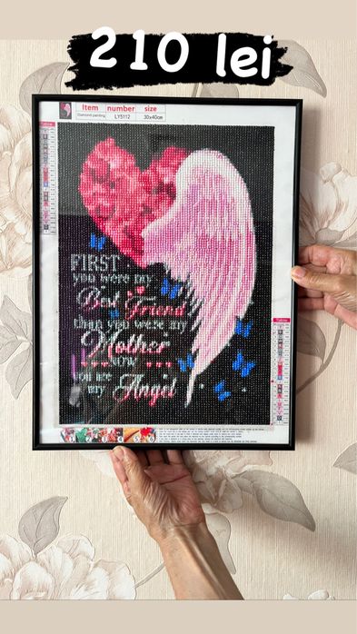 Goblen cu diamante lucrate manual