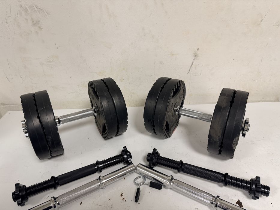 Gantere reglabile noi set 25 kg, 12,5 kg+12,5 kg=25 kg pret promo 200