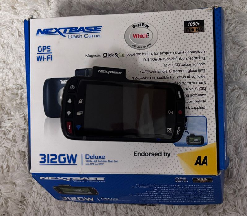 Dashcam Nextbase 312GW Deluxe Full HD, Wi-Fi, GPS + Hardwire kit + 64GB