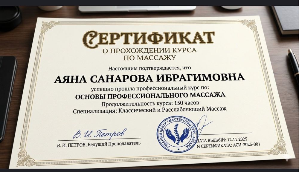 Массажистка выездбен барлык турымен