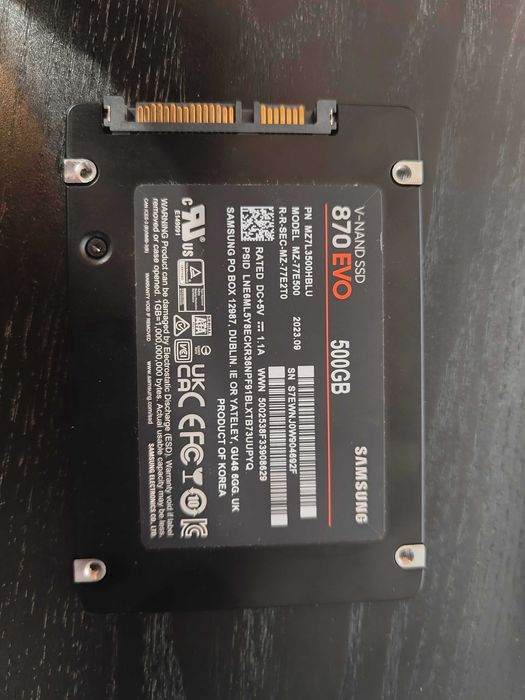 SSD Samsung 870EVO 500gb