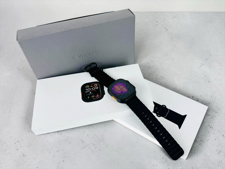 KATO НОВ! Apple Watch Ultra 2 49mm Cellular Black Titanium Black Ocean Band Гаранция!