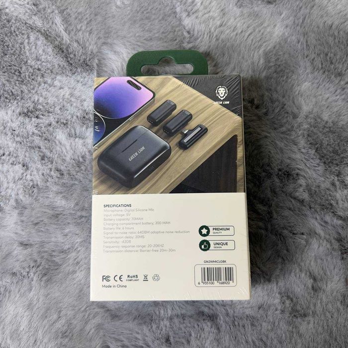 Microphone петличный микрофон беспроводной микрофон Green Lion