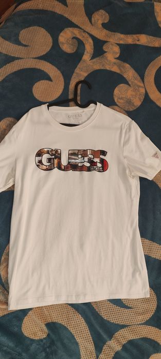 Tricou alb Guess