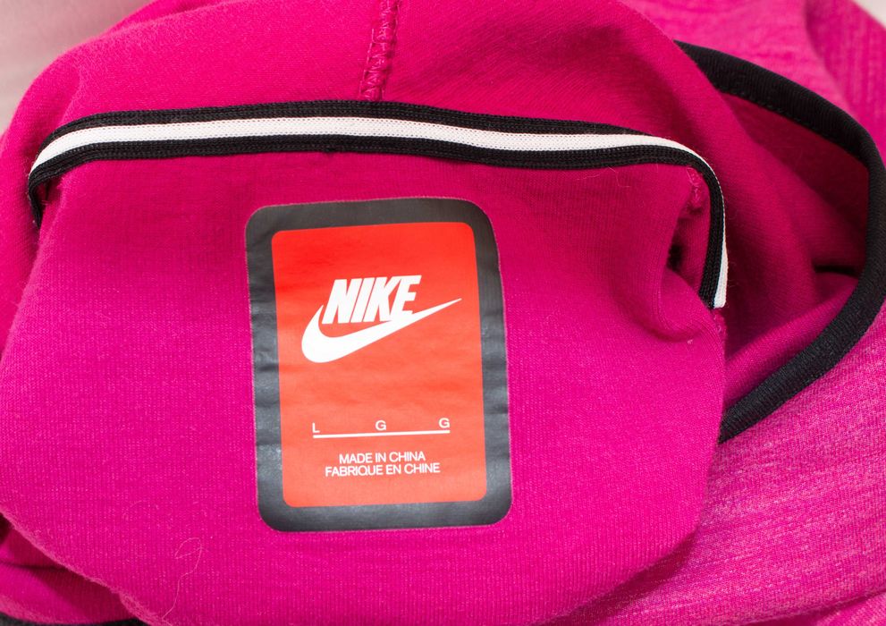 Nike Tech Fleece оригинално дамско худи цикламено розов суичър L