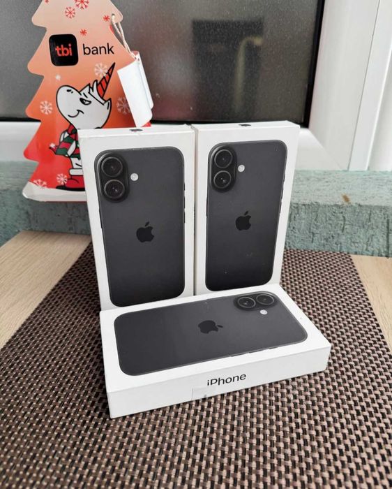 НЕРАЗПЕЧАТАН! iPhone 16 Black  Лизинг от 52лв/м 128GB ГАРАНЦИЯ!