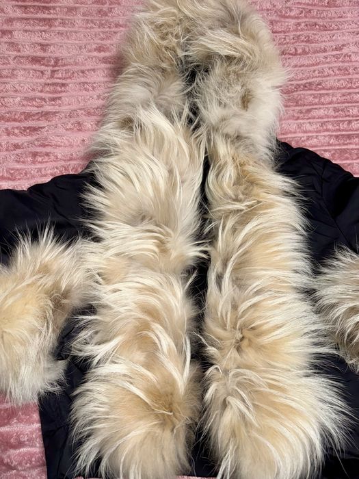 Яке с естествена кожа от Ракун, луксозно