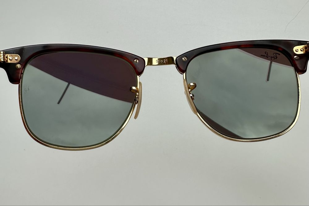 Ray Ban RB3016 Clubmaster зелени огледални/mirror лещи Made in Italy