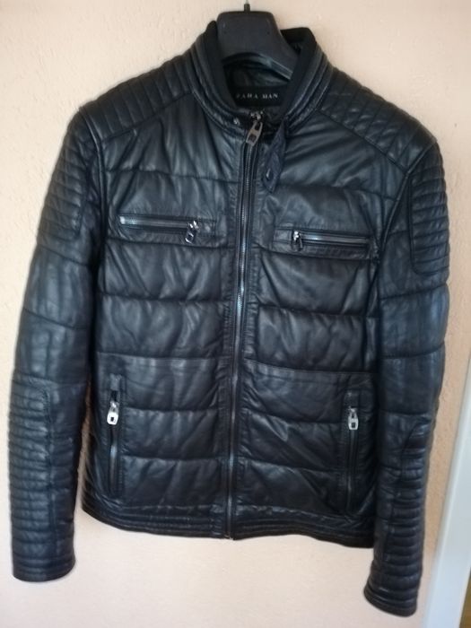 Geaca piele bărbati Zara Man M