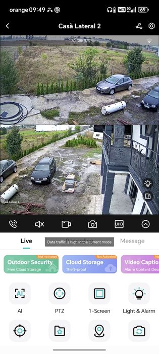 Camera supraveghere IP dubla  wifi rotativa 360 UHD