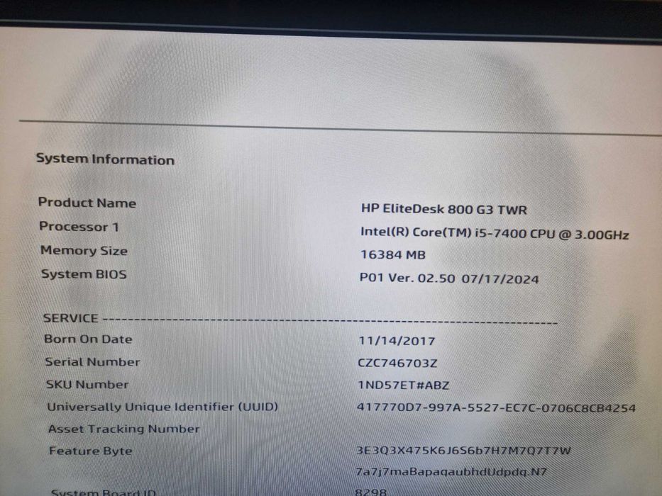 Computer HP EliteDesk Intel I5 7400 DDR4 16GB, GTX 750TI, SSD