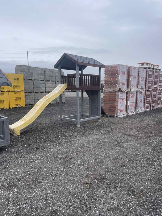 Детска катерушка, пързалка, люлка, пясъчник от дърво