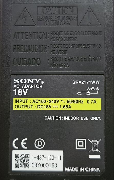 Ново оригинално зарядно / захранване за лаптоп Sony Сони адаптер 240V