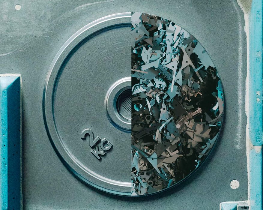 Ganteră Kettlebell din fontă parțial - produs resigilat Decathlon