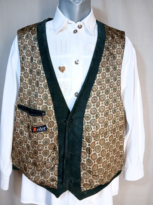 Vesta bavareza Nr 56 vesta Tracht barbati Oktoberfest vanatoare padura