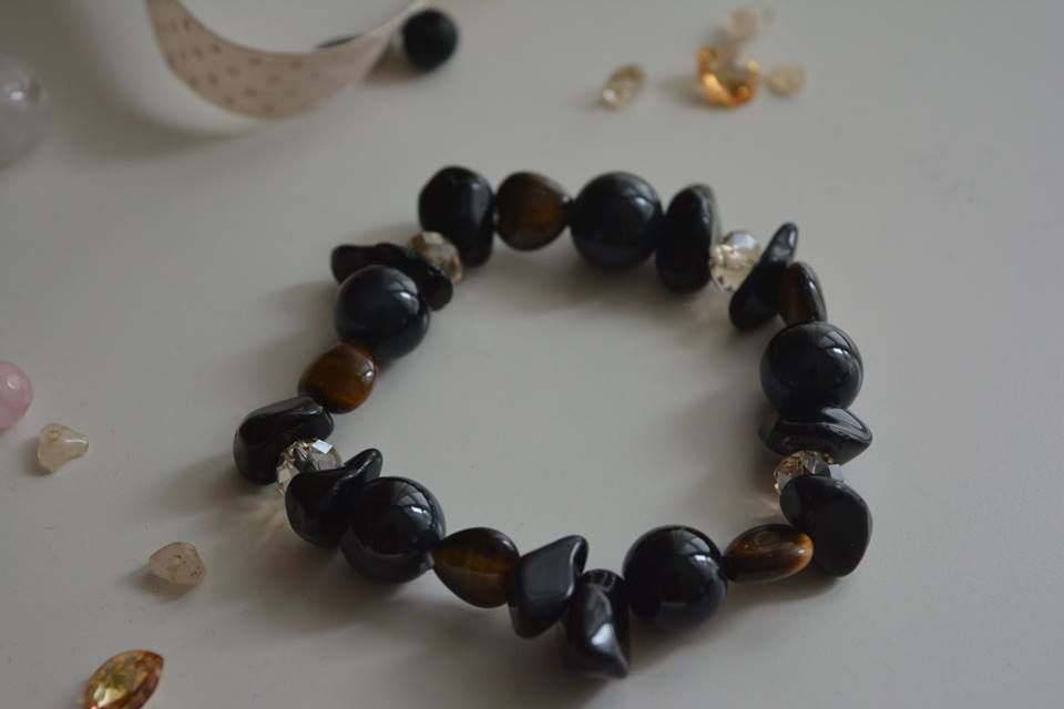 ахат микс, опушен фасетиран кварц, аквамарин