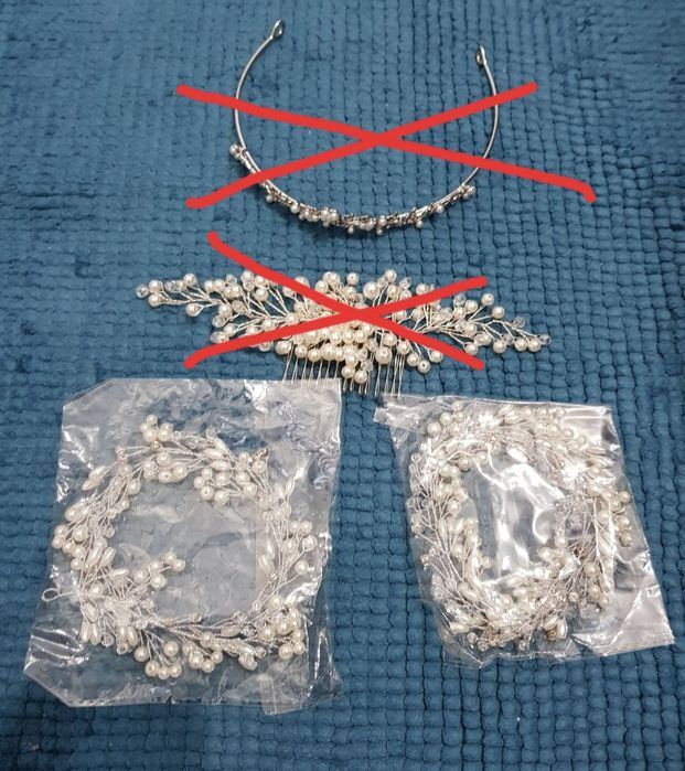 Diademă Voal coronită,bentita agrafe accesorii mire mireasa nuntă