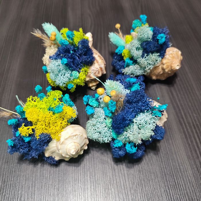 Бурканчета и мини кашпи с естествен скандинавски мъх