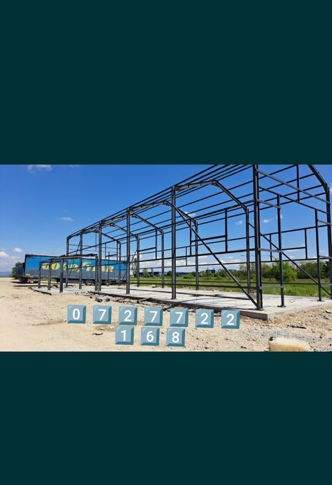 Ferme , hale complete cu panouri sandwich,  structuri metalice complet