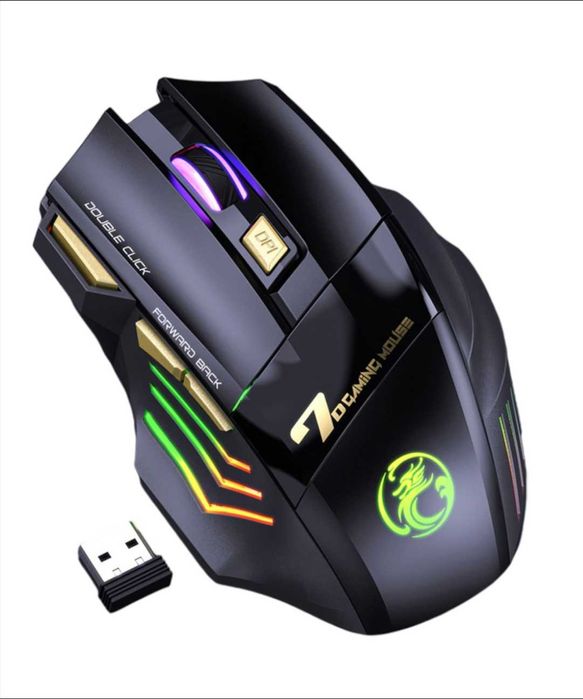 Mouse gaming wireless,500 mAh, USB,4 DPI,7 butoane,RGB,ergonomic