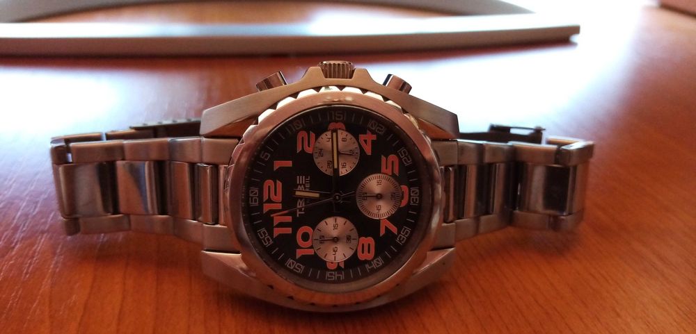 Ceas cronograf cu cuart vintage Breil Tribe TV0103, otel inoxidabil