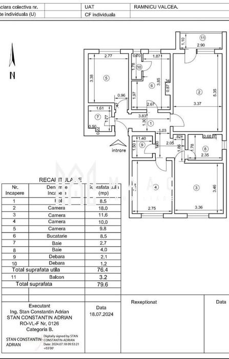 Apartament 4 camere de vânzare | Râmnicu Vâlcea, Ostroveni | 80 mp