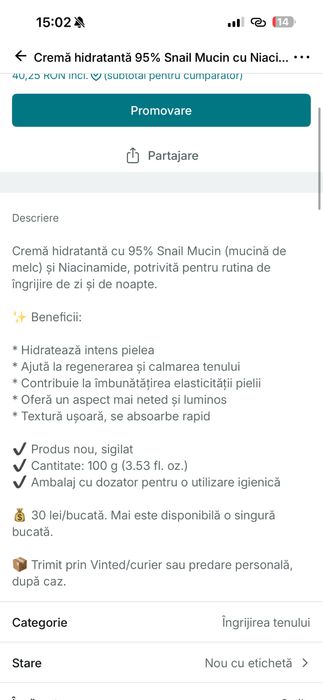 Donez / vand crema de fata femei
