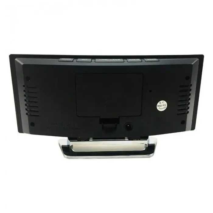 Ceas de Birou Tip Oglinda, Ecran Curbat cu Led, Mod Noapte/Zi, Alarma