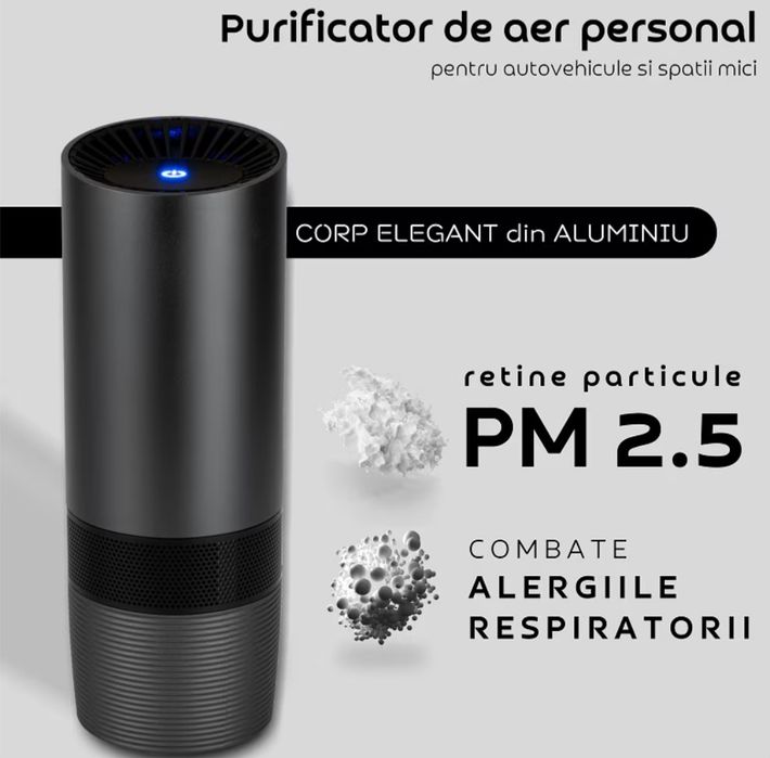 Purificator de aer, auto sau birou, filtru Hepa antialergeni
