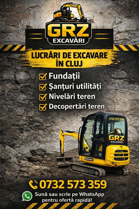 Executam excavari/ sapaturi/ santuri/ bransamente/ nivelari