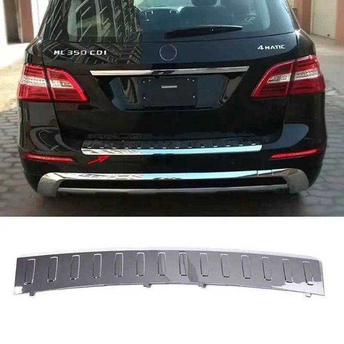 Чисто нов хромиран протектор за задна броня Mercedes W166 ML GLE