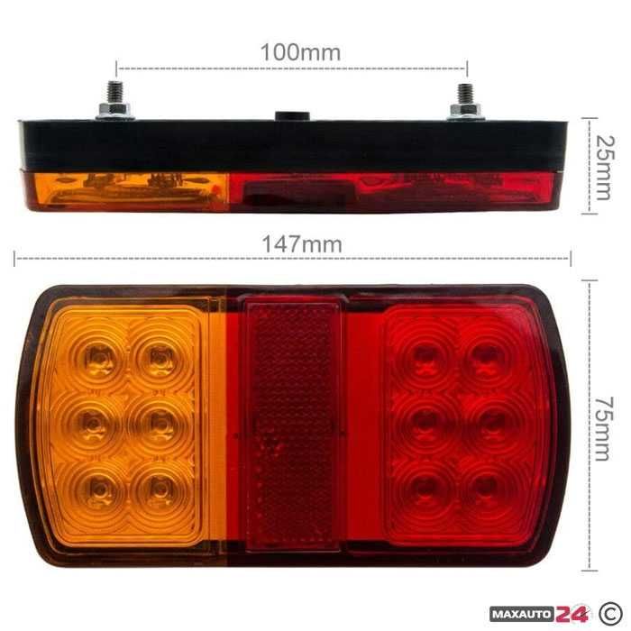 Стопове SQ-050/147 LED 12V – комплект 2 броя за кола автомобил бус ремарке