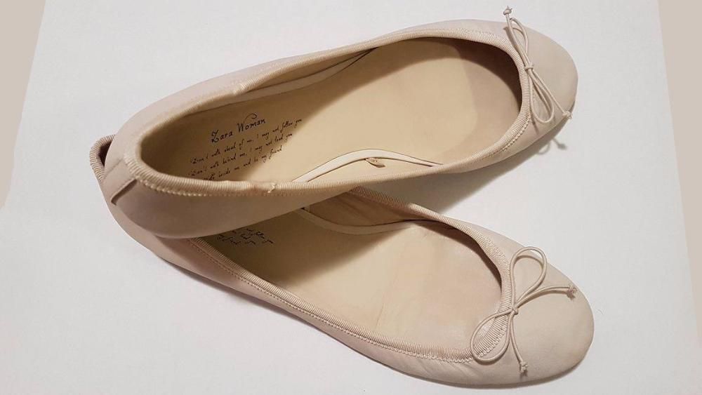 Balerini eleganți, culoarea crem, de la firma Zara Woman