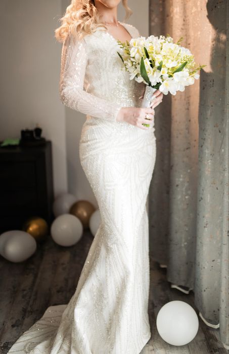 Rochie deosebită de mireasa, facută pe comanda + voal cadou!