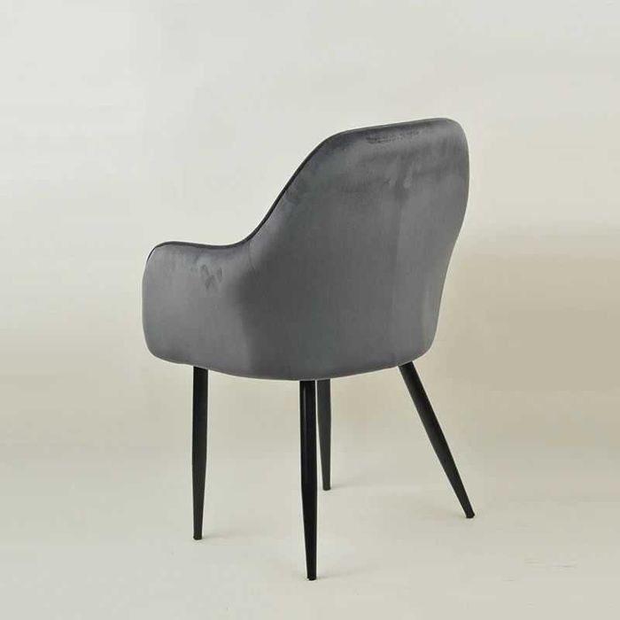 Трапезен стол ВМ313 -сиво кадифе