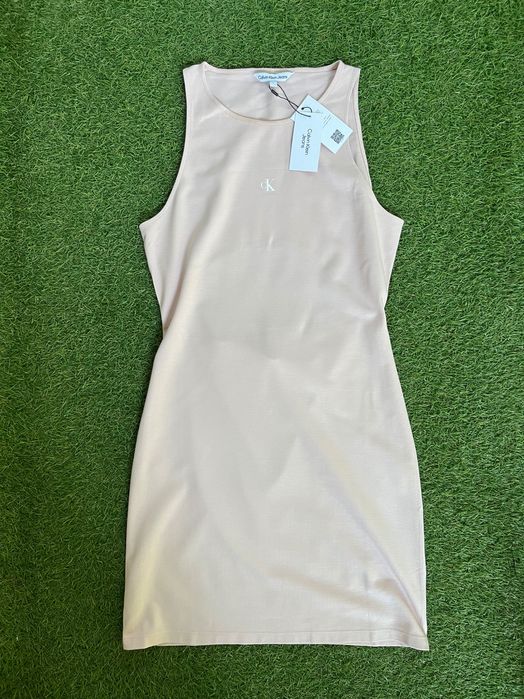 Дамска рокля : Calvin Klein Jeans Racerback Milano Sepia Rose L