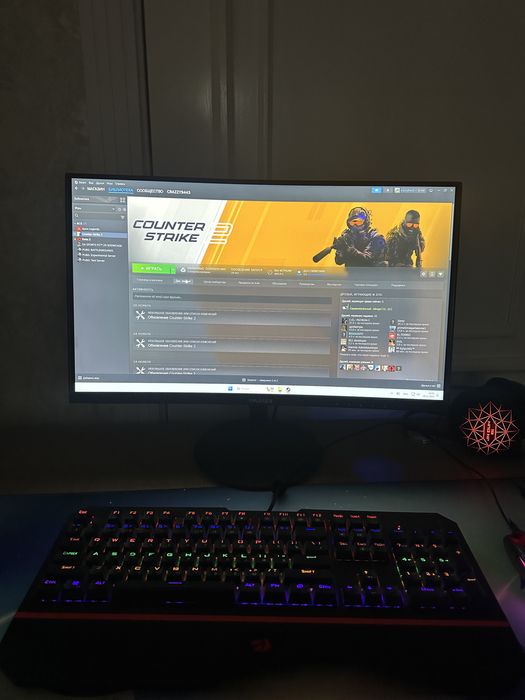 СРОЧНО ПРОДАЮ МОНИТОР IMMER 24 + бонус механическая клавиатура