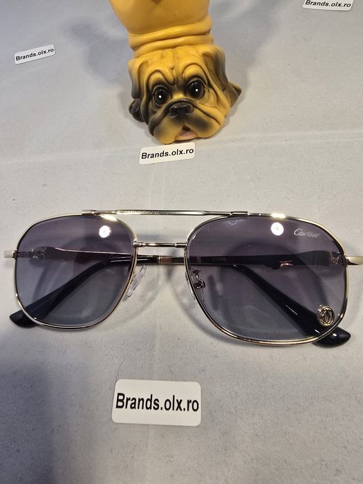 Ochelari de soare Cartier CT0439 Silver Black, made in Italy