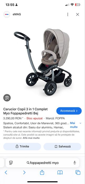 Vand carucior 3 in 1