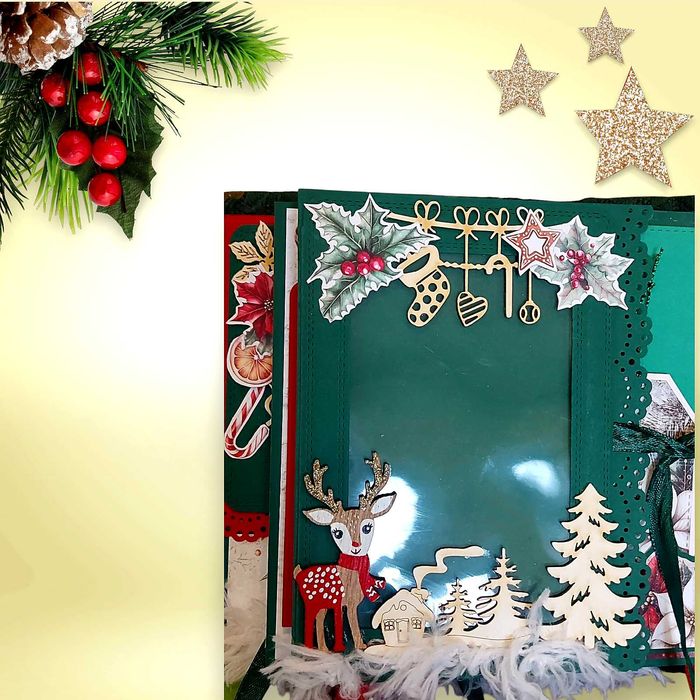 Ръчно изработен коледен албум за снимки