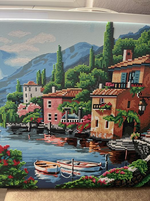 Картина по номера рисувана с акрилни бои