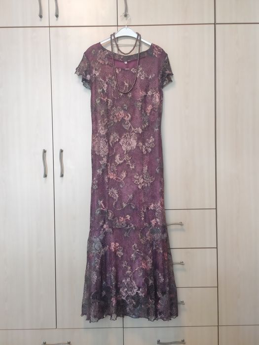 Rochie de ocazie mov cu dantela
