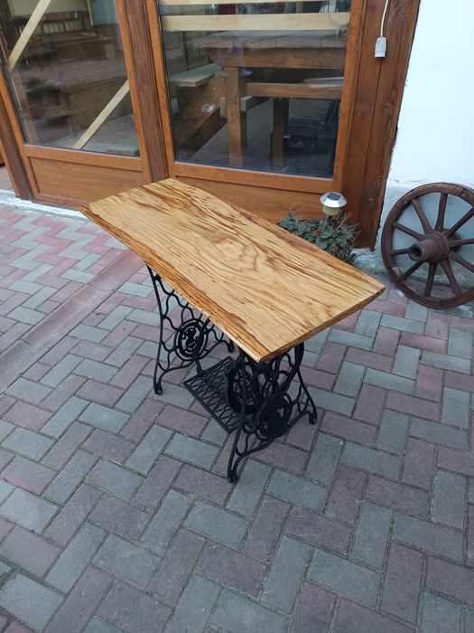 Masa , birou sau suport lavoar - Blat lemn masiv