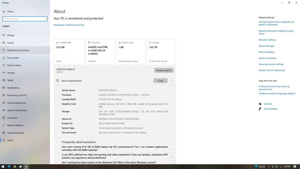 Unitate pc i5 8 gb ram